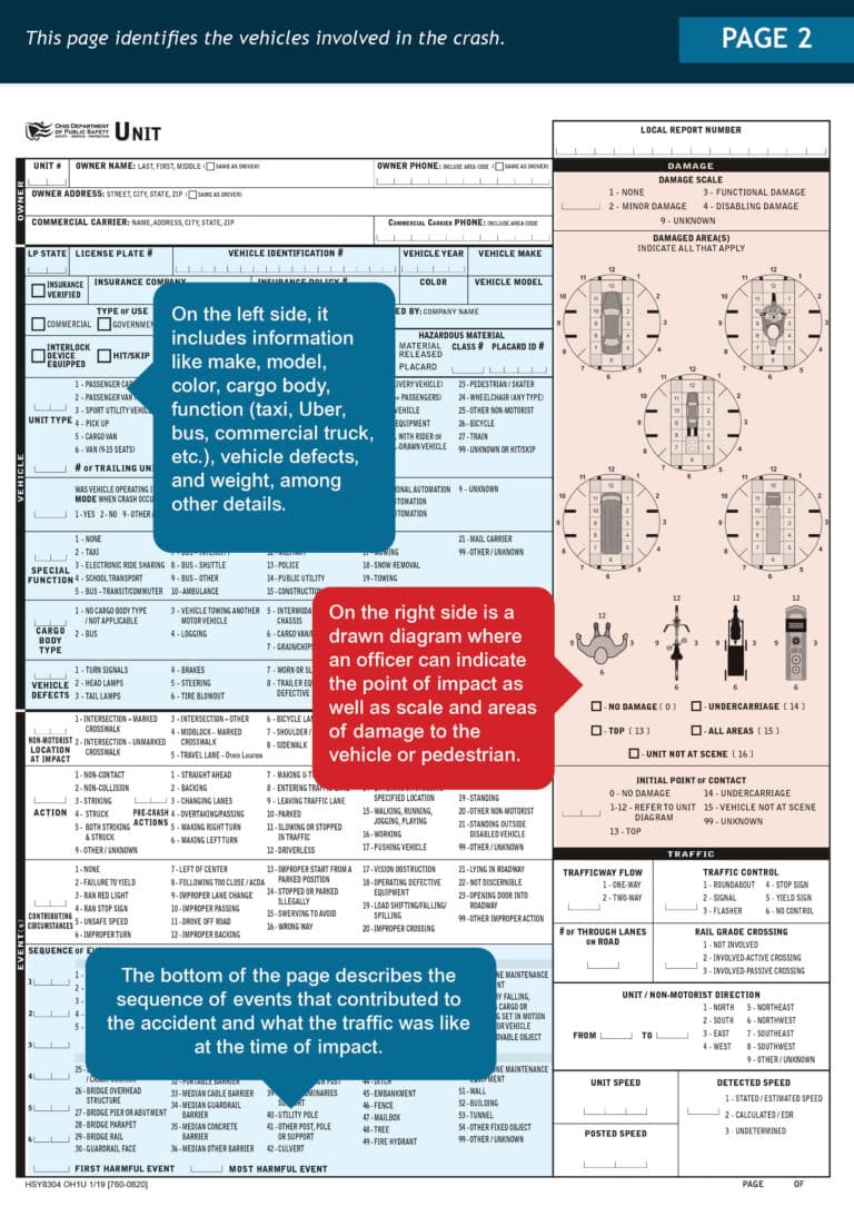 ohio traffic crash report example