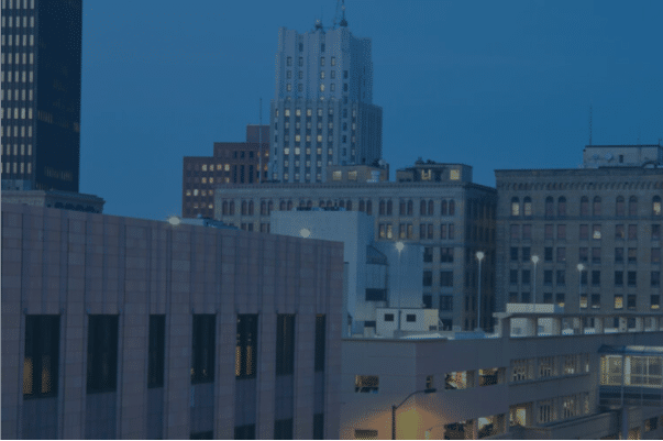 Akron downtown skyline