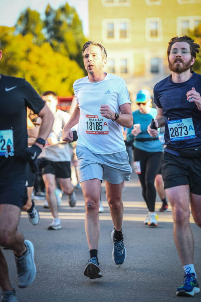 David Tschantz running a marathon