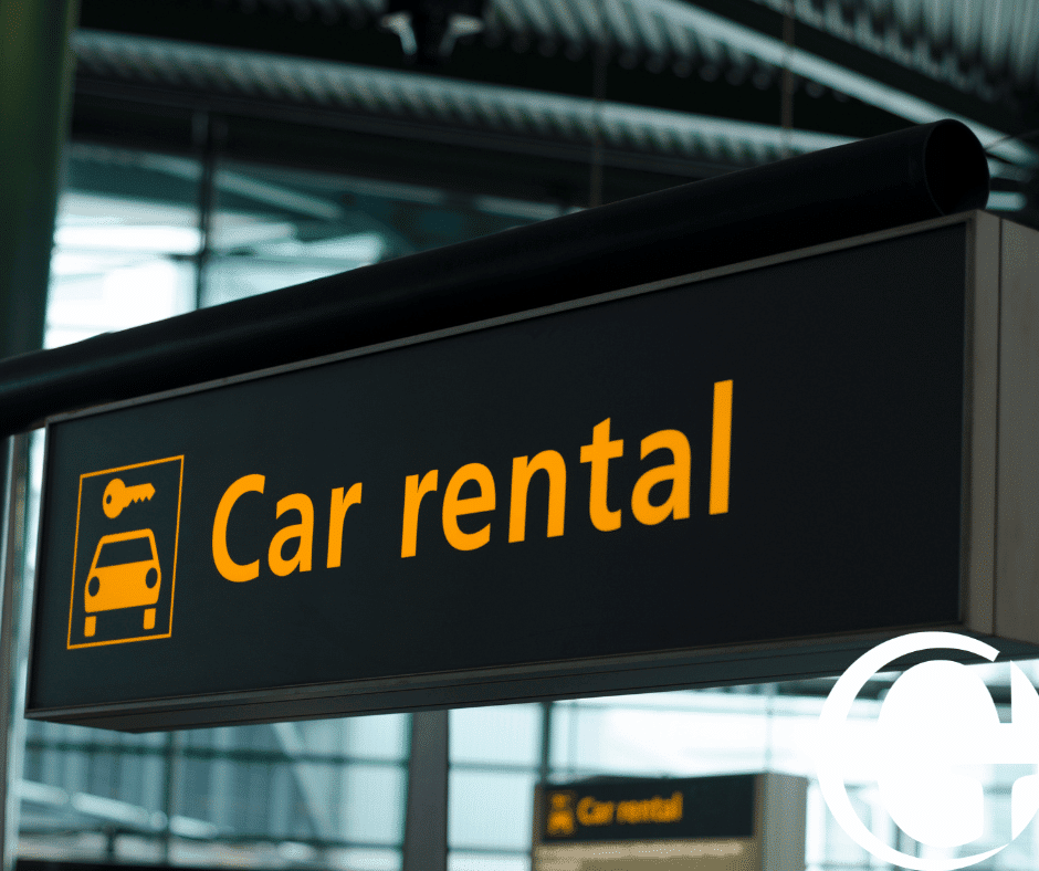 Car Rental sign on a building